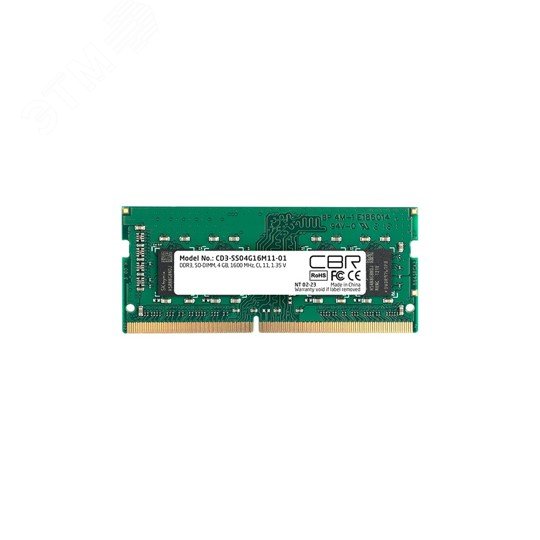 Оперативная память DDR3 SODIMM 8GB, 1600MHz, CL11, 1.35V CD3-SS08G16M11-01 CBR - превью