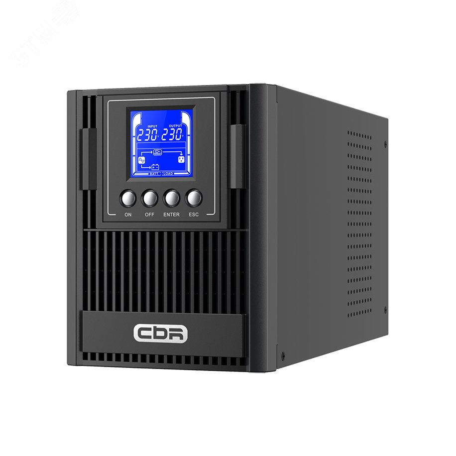 Изображение товара Источник бесперебойного питания CBR ONLINE 1000ВА 1000Вт LCD RS232 USB