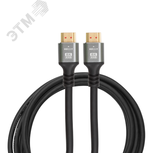 Изображение товара Кабель HDMI v2.1 19M на 19M, 8K UHD, 3м, черный (шт)
