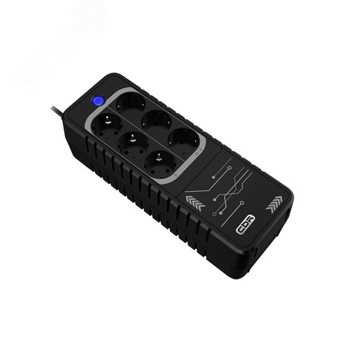 Изображение товара Источник бесперебойного питания Off-Line, 850Ва/480Вт, 1Ф/1Ф, 6xSchuko, LED, Breaker, 1x6Aч (шт)