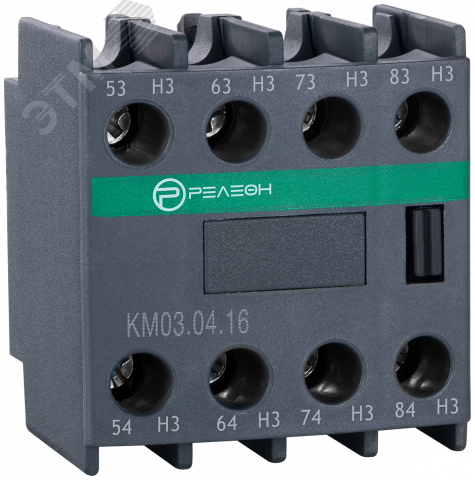 Изображение товара Контакт дополнительныйный блок для KM3, фронтальный монтаж 4НЗ 10А (шт)