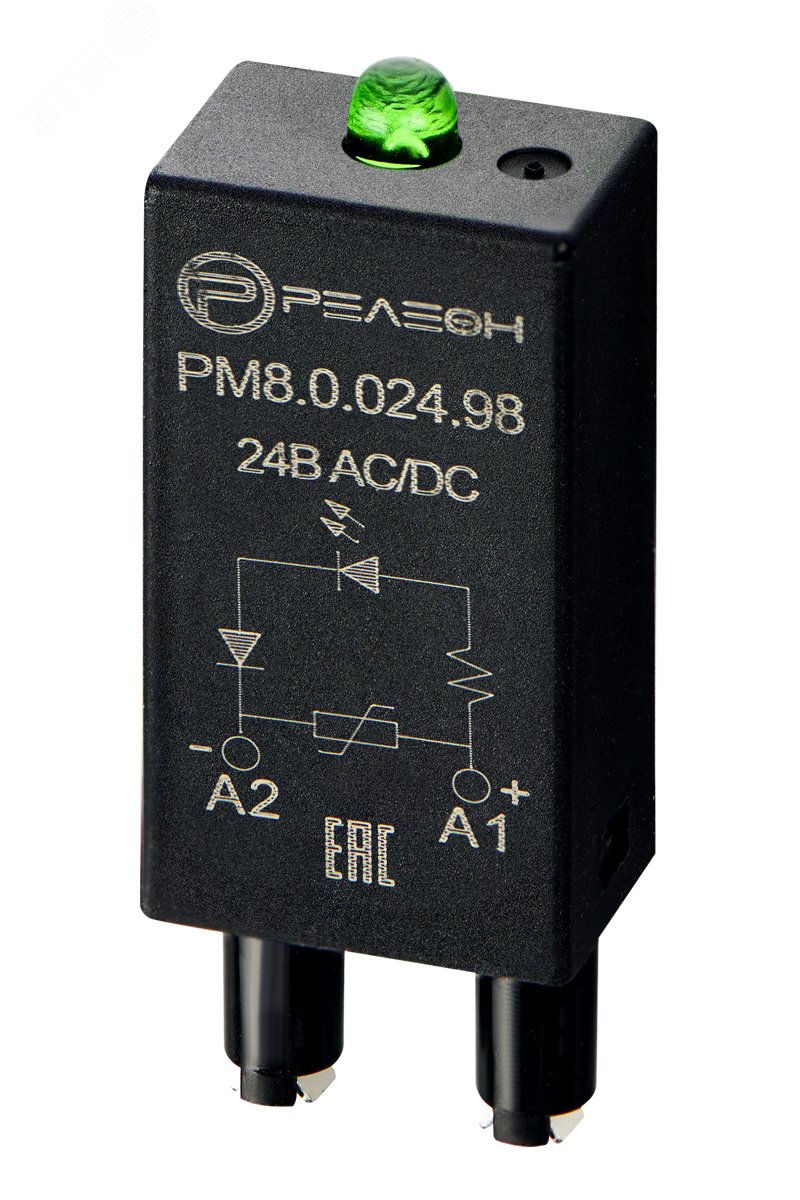 Изображение товара Модуль индикации и защиты LED с варистором 24В AC/DC