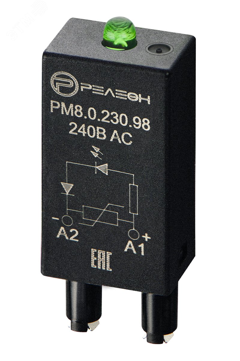 Изображение товара Модуль индикации и защиты LED Варистор 240В AC/DC для реле