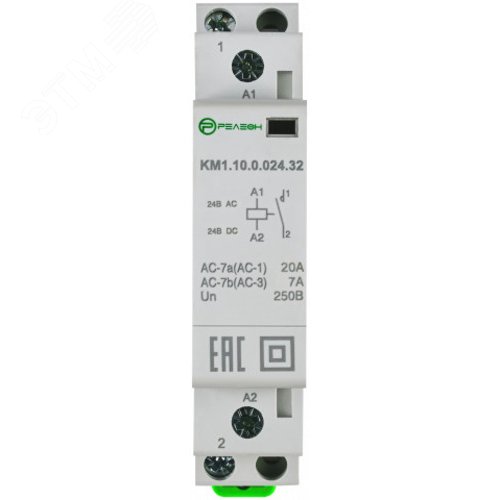 Изображение товара Контактор модульный 1НО контакт 32А 24В AC/DC (шт)