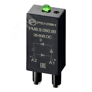 Изображение товара Модуль индикации и защиты, LED + Диод + A1 28-60В DC (шт)