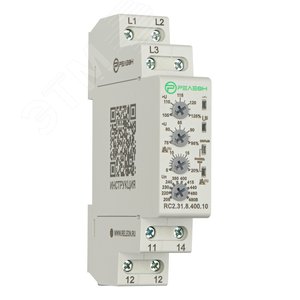 Изображение товара Реле контроля фаз многофункциональное, 1 переключающий контакт 8А 400В AC (шт)