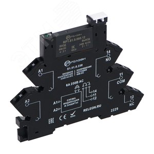 Изображение товара Модуль интерфейсный твердотельного реле 230В AC/DC выходная цепь 1НО 2А, 48-280В AC, пружинные зажимы (шт)