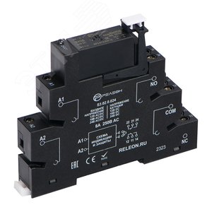 Изображение товара Модуль интерфейсный твердотельного реле 24В AC/DC выходная цепь 1НО 5А, 3-57В DC, винтовые зажимы (шт)