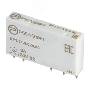 Изображение товара Ультратонкое реле РЕЛЕОН 1 перекидной контакт 6А 24В DC (шт)