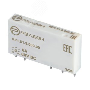 Изображение товара Ультратонкое реле РЕЛЕОН, 1 переключающий контакт, 6А, 60В DC (шт)