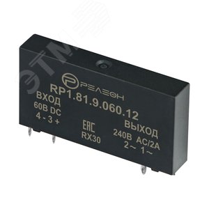 Изображение товара Ультратонкое твердотельное реле (60В DC) выходная цепь 1НО 2А, 48-280В AC (шт)