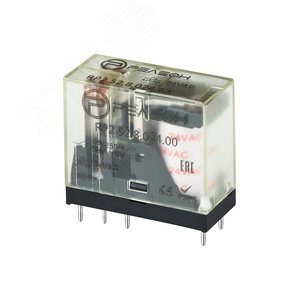 Изображение товара Миниатюрное промежуточное реле, 2 перекидных конт кта 5А,(24В AC) (шт)