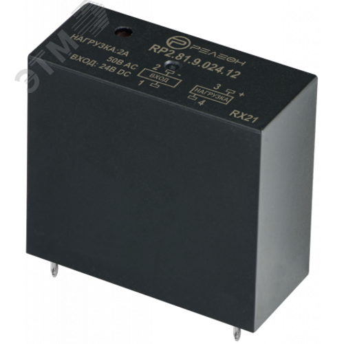 Изображение товара Твердотельное реле (24В DC) выходная цепь 1НО 3А, 48-280В AC, светодиод (шт)