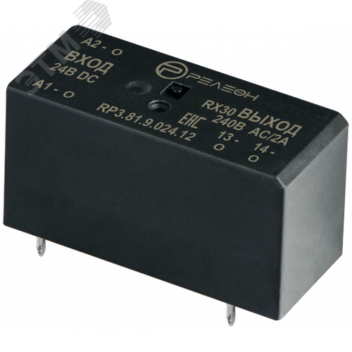 Изображение товара Низкопрофильное твердотельное реле, 24В DC, выходная цепь 1НО 2А, 48-280В AC (шт)