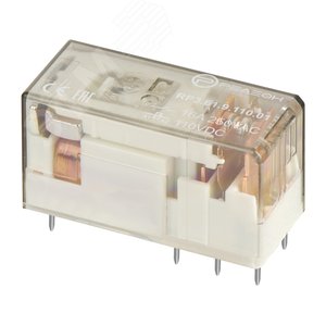 Изображение товара Низкопрофильное реле, 1 перекидной контакт 16А, 110В DC, прозрачный корпус (шт)