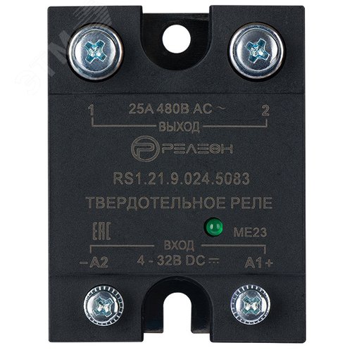 Изображение товара Твердотельное реле (вход 24В DC) выход 1НО 25А, 48-530В AC переключение через 0 (шт)