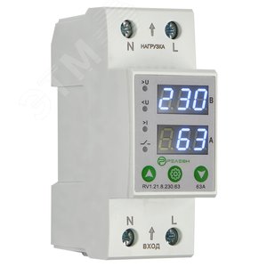 Изображение товара Реле контроля напряжения и тока 1L 230В AC 63А (шт)