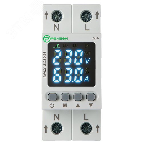 Изображение товара Реле контроля напряжения и тока 1L (230В AC) 1НО 63А (шт)