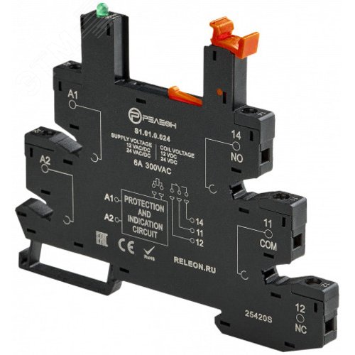 Изображение товара Розетка для реле с винтовыми зажимами, 8А 12-24В AC/DC (шт)