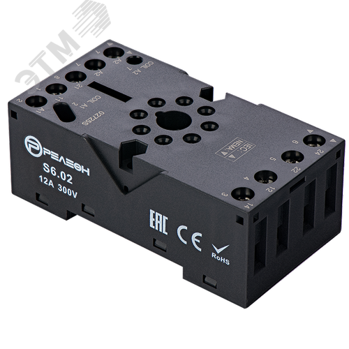 Изображение товара Розетка для реле RP6.12 и модуля PM9, 12А (шт)