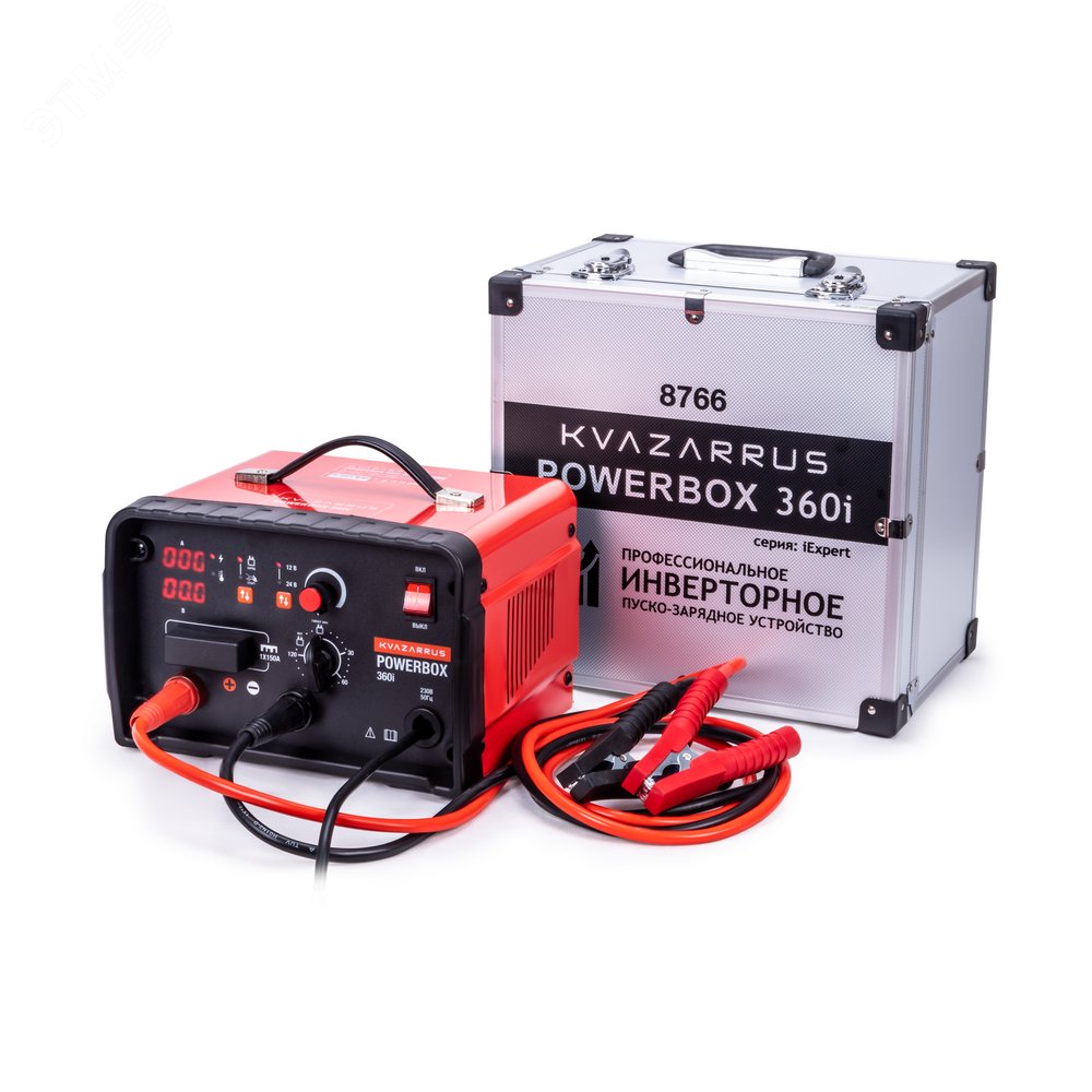 Изображение товара Инверторное пуско-зарядное устройство PowerBox 360i, таймер, алюминиевый кейс (шт)