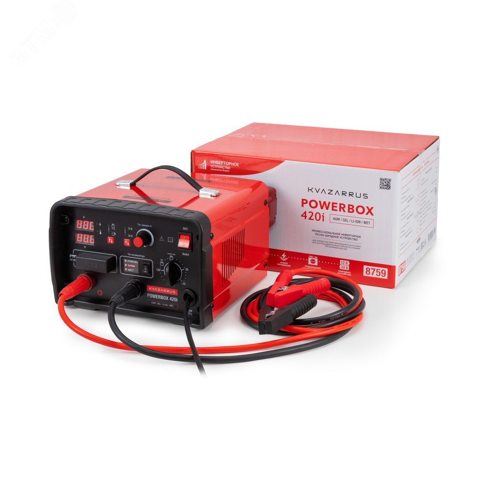 Изображение товара Инверторное пуско-зарядное устройство PowerBox 420i, таймер, цветная коробка (шт)