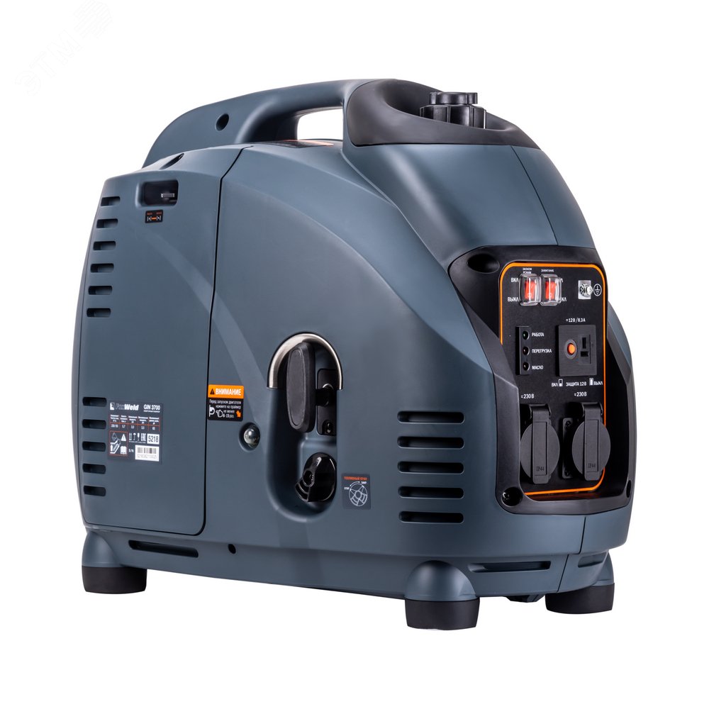 Изображение товара Генератор инверторный бензиновый GIN 3700 3,5кВт (шт)