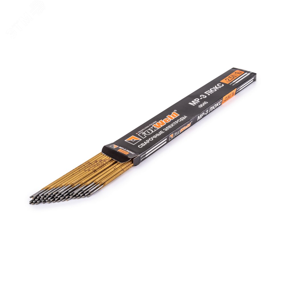 Изображение товара Электроды для сварки МР-3 ЛЮКС (д.2.5мм, 1.0кг) (упак)