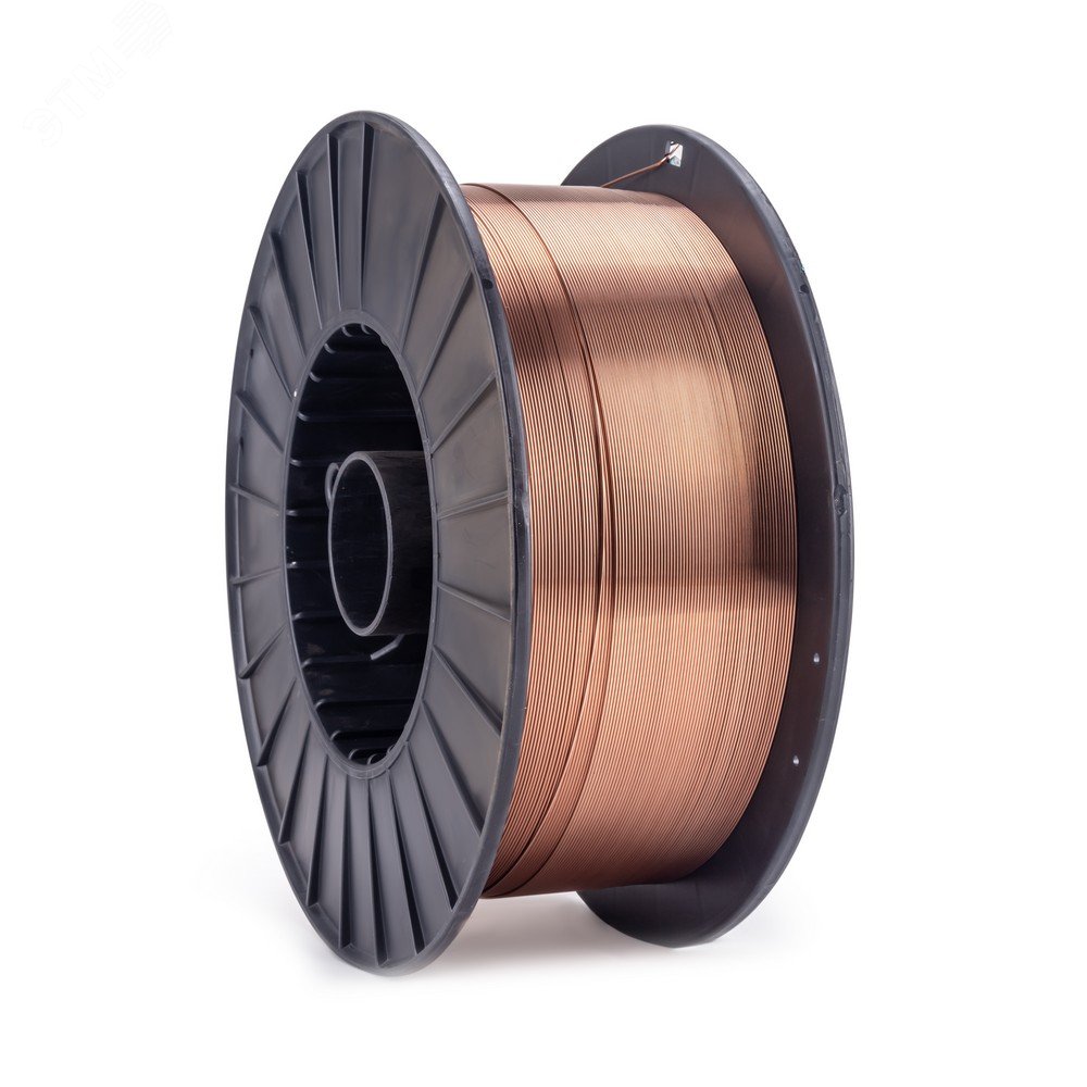 Изображение товара Проволока сварочная омедненная ER 70S-6 (Св08Г2С) д.0.8мм, 15кг D300 (шт)