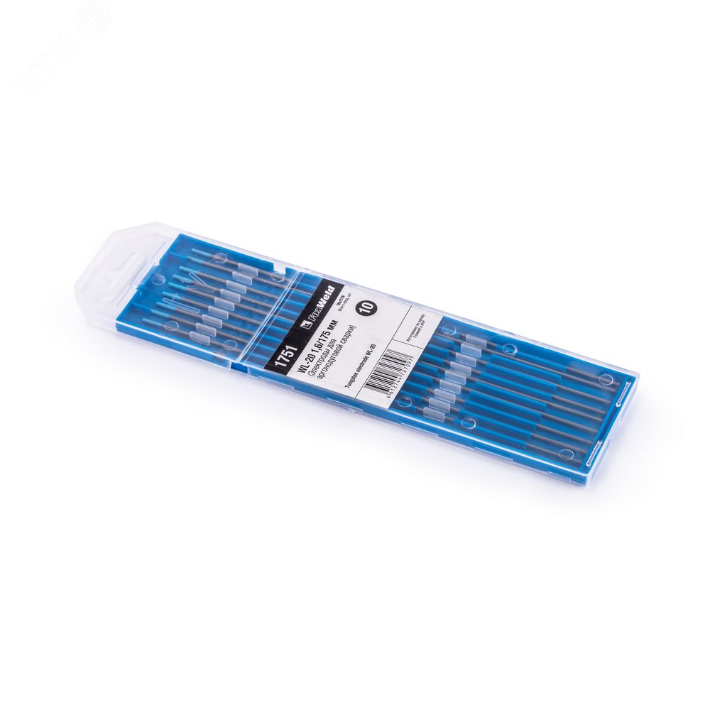 Изображение товара Электрод вольфрамовый голубой WL-20 1,6 мм / 175 мм(упак10штук) (упак)