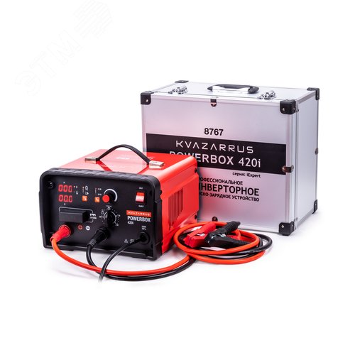 Изображение товара Инверторное пуско-зарядное устройство PowerBox 420i, таймер, алюминиевый кейс (шт)