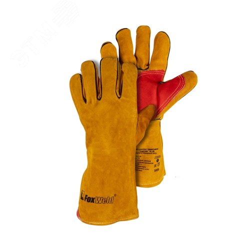 Изображение товара Краги кожаные термостойкие с кевларовой нитью Защитник КС-03 (пар)