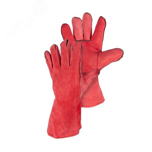 Изображение товара Краги спилковые с арамидной нитью КРАСНЫЕ (пар)