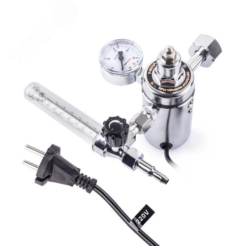 Изображение товара Регулятор расхода газа У-30/АР-40-1P-230В универсальный, 1 манометр, подогреватель, латунь (шт)