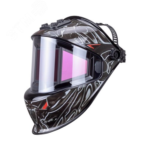 Изображение товара Маска сварщика КОРУНД МЕГА чёрная ф-р MEGA, внеш. регулировка в коробке (шт)