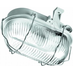 Светильник ПСХ Oval 60 sim 2 IP44 металлическая решетка белый LENA LIGHTING