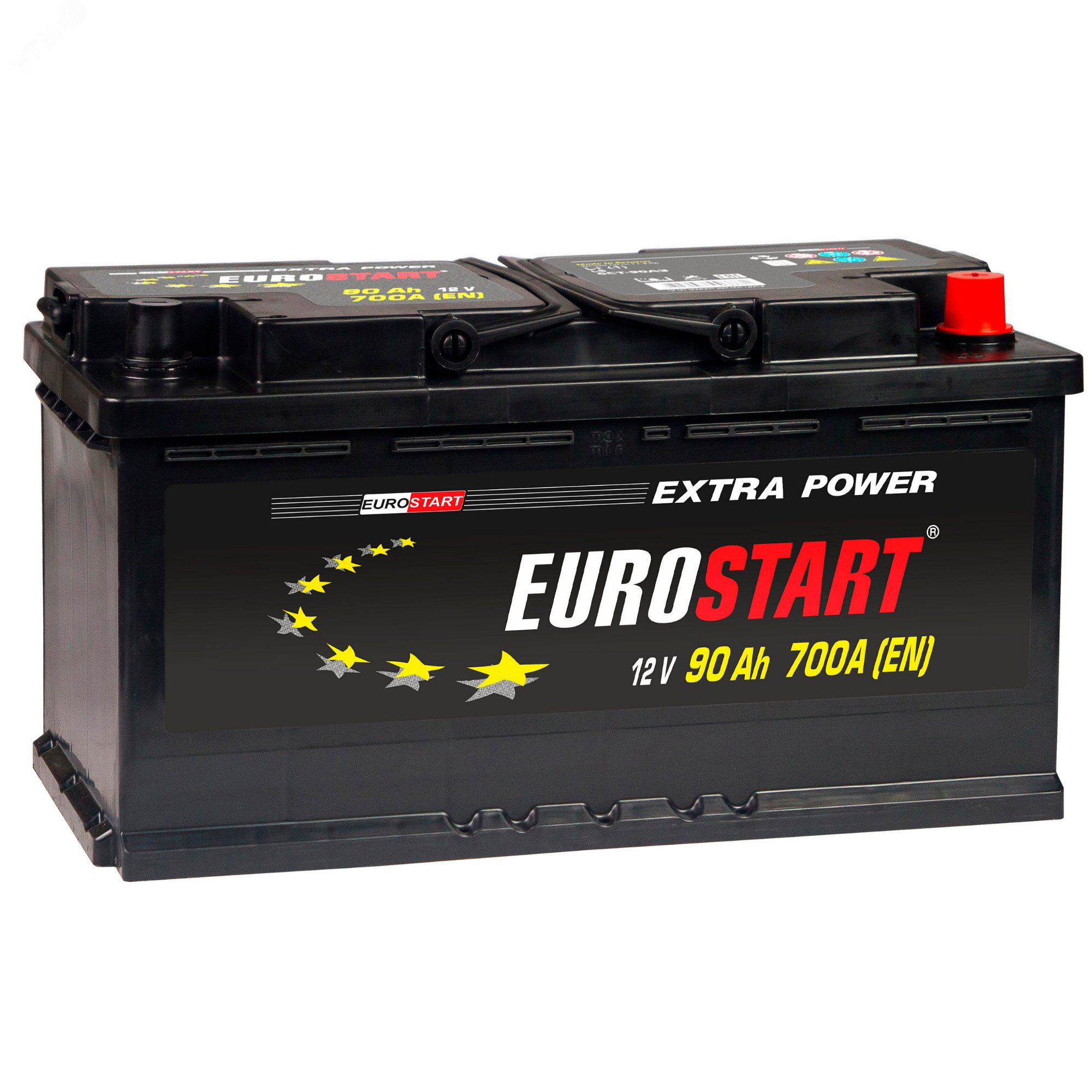 Изображение товара Автомобильный аккумулятор EUROSTART Extra Power 90Ah 12V R+