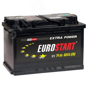 Изображение товара Аккумулятор автомобильный EUROSTART Extra Power 74Ah L+ (низкий) (шт)