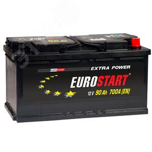 Изображение товара Аккумулятор автомобильный EUROSTART Extra Power 90Ah R+ (шт)