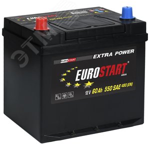 Изображение товара Аккумулятор автомобильный EUROSTART Extra Power Asia 60Ah L+ (нижний борт) (шт)