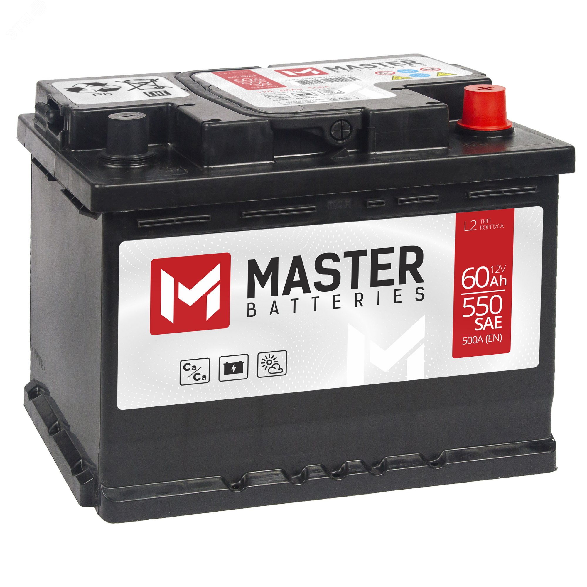 Изображение товара Аккумулятор автомобильный MASTER BATTERIES 60Ah R+ 12V надежное решение