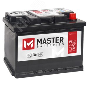 Изображение товара Аккумулятор автомобильный MASTER BATTERIES 60Ah R+ (шт)