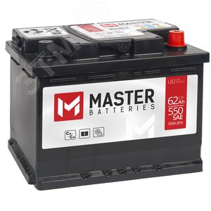 Изображение товара Аккумулятор автомобильный MASTER BATTERIES 62Ah R+ (шт)