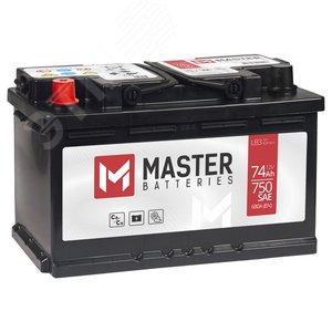 Изображение товара Аккумулятор автомобильный MASTER BATTERIES 74Ah L+ (шт)