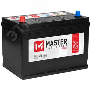 Изображение товара Аккумулятор автомобильный MASTER BATTERIES Asia 90Ah L+ (шт)