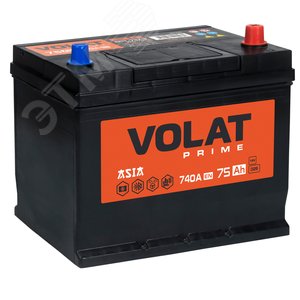 Изображение товара Аккумулятор автомобильный VOLAT Prime Asia 75Ah R+ (нижний борт) (шт)