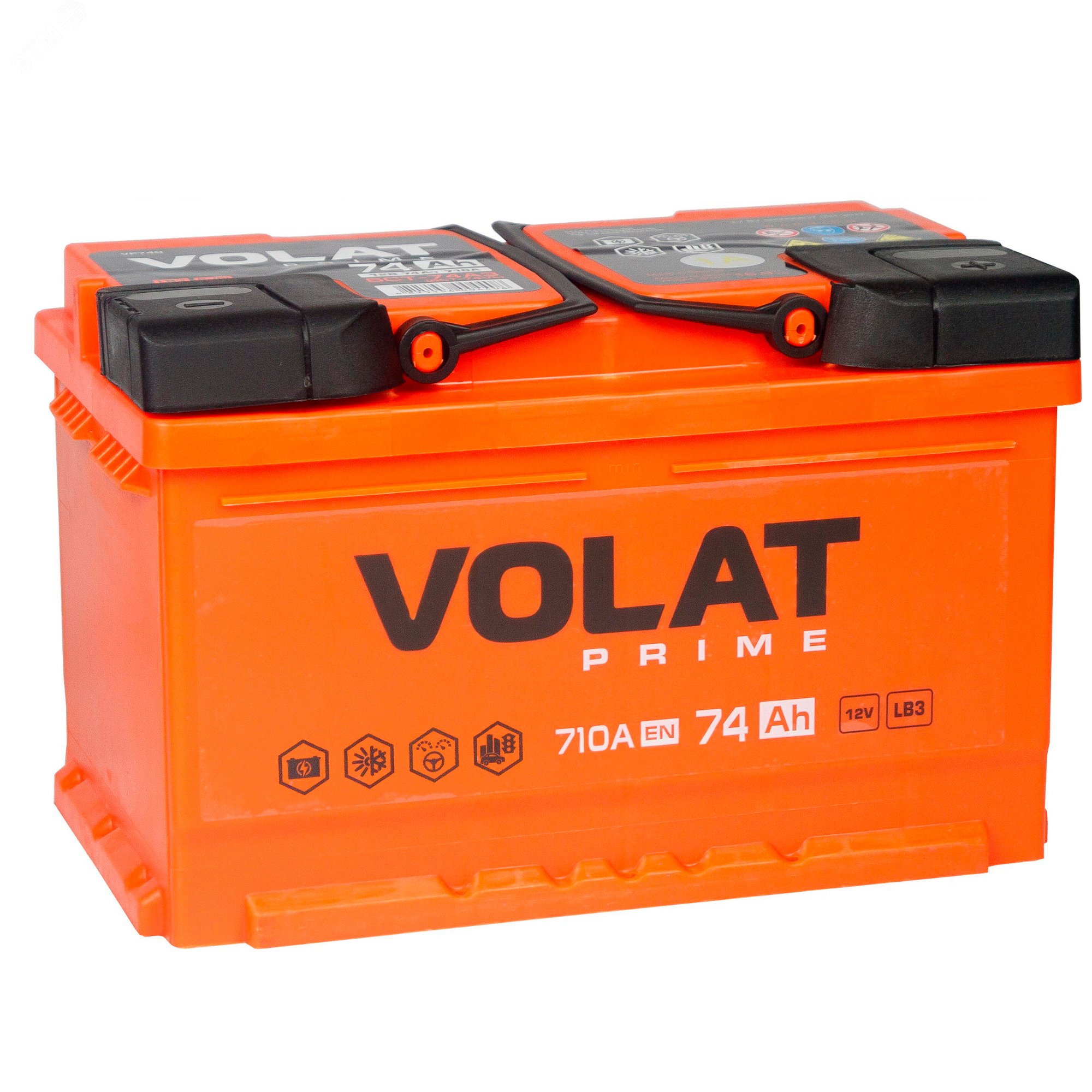 Аккумулятор автомобильный VOLAT Prime 74Ah R+ (низкий) артикул VS740 ...