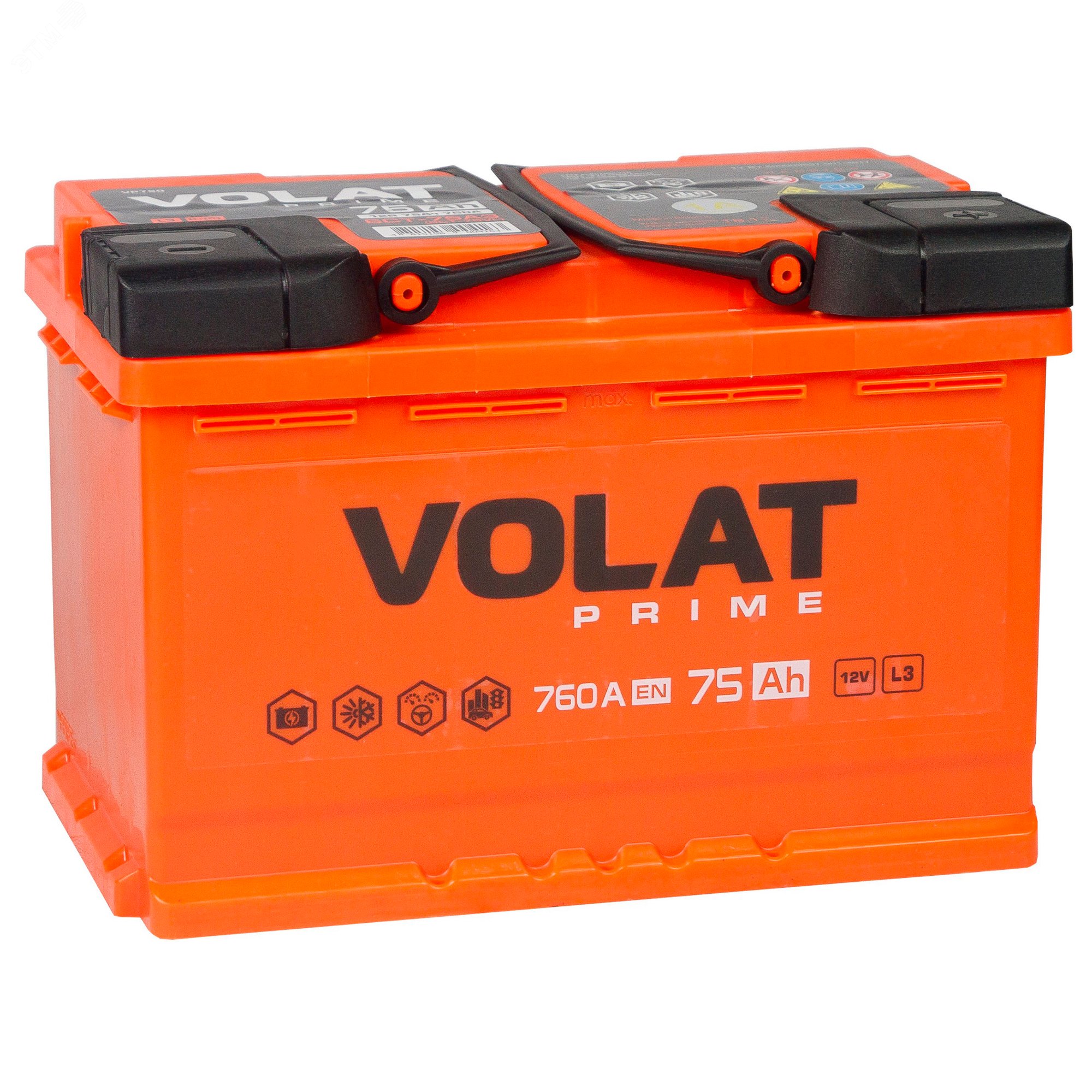 Изображение товара Автомобильный аккумулятор VOLAT Prime 75Ah L+ высокой мощности Изображение товара Автомобильный аккумулятор VOLAT Prime 75Ah L+ высокой мощности