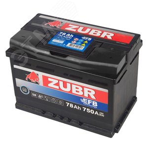Изображение товара Аккумулятор автомобильный ZUBR EFB 78Ah R+ (шт)