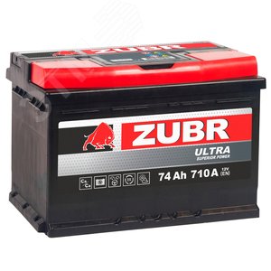 Изображение товара Аккумулятор автомобильный ZUBR Ultra 74Ah L+ (низкий) (шт)